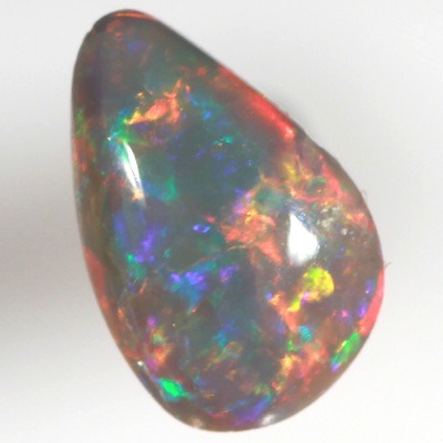 SOLID SEMI BLACK OPAL Bright sparkling red and blue